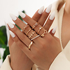 Ring Classic Gold Rhinestone Alloy Keys Infinity Simple Fashion Vintage 8pcs 6 / Women