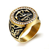 Ring Classic Gold Titanium Steel Anchor Stylish 1pc 9 10 11 12 13 / Men