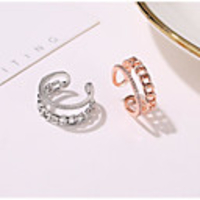 Ring Classic Rose Gold Silver Rhinestone Alloy Blessed Stylish Simple Trendy 1pc Adjustable / Women