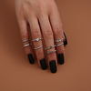 Ring Classic Silver Alloy Blessed Simple Fashion Classic 8pcs 5 / Women