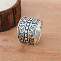 Ring Classic Silver Alloy Simple Vintage European 1pc 5 6 7 8 9