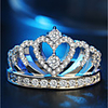 Ring Classic Silver Brass Platinum Plated Imitation Diamond Heart Crown Ladies Classic Korean 1pc 5 6 7 8 9 / Women