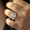 Ring Classic Silver Imitation Diamond Alloy Simple Elegant European 2pcs 5 6 7 8 9 / Women
