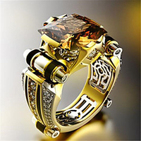 Ring Classic White Black Gold Plated Imitation Diamond Flower Stylish 1pc 8 9 10 11 12