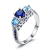 Ring Crystal 3D Blue Zircon Copper Gold Plated Precious Fashion 1pc 7 8 9 / Women