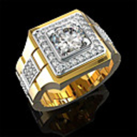 Ring Cubic Zirconia Classic Gold Copper Imitation Diamond Flower Fashion 1pc 9 10 11 12 / Men