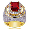 Ring Cubic Zirconia Classic Gold Copper Imitation Diamond Star Fashion 1pc 9 10 11 12 / Men