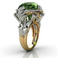 Ring Cubic Zirconia Classic Gold Copper Steel Imitation Diamond Fish Stylish 1pc 6 7 8 9 10