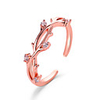 Ring Cubic Zirconia Classic Gold Silver Copper Flower Elegant Trendy Korean 1pc Adjustable / Women