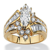 Ring Cubic Zirconia Layered Gold Silver Resin Copper Rhinestone Crown Ladies Stylish Luxury 1pc 6 7 8 9 10 / Women