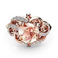 Ring Diamond Hollow Out Rose Gold Copper Rose Gold Plated Imitation Diamond Petal Clouds Ladies Artistic Romantic 1pc 6 7 8 9 10 / Women