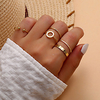 Ring Geometrical Gold Alloy Blessed Fashion Vintage Classic 5pcs 7 / Women