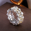 Ring Geometrical Silver Brass Floral Theme Luxury Unique Design Trendy 1pc 6 7 8 9 10 / Women