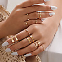 Ring Gold Alloy Elephant Punk Rock Africa Middle Finger / Women