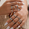 Ring Gold Alloy Elephant Punk Rock Africa Middle Finger / Women