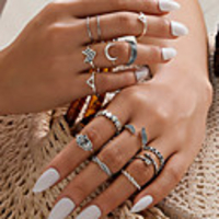 Ring Gold Alloy Elephant Punk Rock Africa Middle Finger / Women