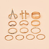 Ring Gold Alloy Elephant Punk Rock Africa Middle Finger / Women