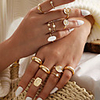 Ring Gold Alloy Elephant Punk Rock Africa One Size / Women
