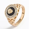 Ring Gold Silver Rhinestone Alloy Lion Punk European 1pc 7 8 9 10 11 / Men