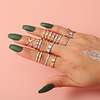 Ring Hollow Out Gold Alloy Infinity Statement Simple Fashion 1 set One Size / Women