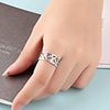 Ring Hollow Out Silver Alloy Flower Stylish European Sweet 1pc 5 6 7 8 9 / Women