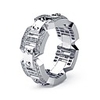 Ring Hollow Out Silver Imitation Diamond Alloy Knife Edge European 1pc 6 7 8 9 10 / Women