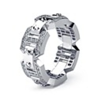 Ring Hollow Out Silver Imitation Diamond Alloy Knife Edge European 1pc 6 7 8 9 10 / Women