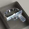 Ring Mismatched Silver Brass Memento Mori Trendy Rock 1pc 6 7 8 9 10