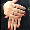 Ring Mismatched Silver Pearl Rhinestone Alloy Precious Believe Aquarius Stylish Luxury Vintage 6pcs One Size / Women