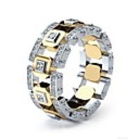 Ring Mixed Color Gold Rhinestone Alloy Fashion 1pc 6 7 8 9 10