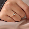 Ring Moonstone Classic Gold Resin Alloy Personalized Simple Korean 1pc 6 7 8 / Women