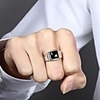 Ring Obsidian Silver Copper Rhinestone Punk 1pc Adjustable / Men