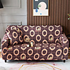 Ring Print 1-Piece Sofa Cover Couch Cover Furniture Protector Soft Stretch Slipcover Spandex Jacquard Fabric Super Fit for 1~4 Cushion Couch and L Shape Sofa, Easy to Install(1 Free Cushion Cover)