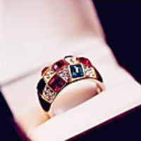 Ring Rainbow Alloy Elegant Holiday European 1pc 10 / Women