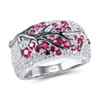 Ring Red Light Green Platinum Plated Alloy 1pc 6 7 8 9 10 / Women