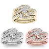 Ring Rose Gold Gold Silver Rhinestone Alloy Luxury Elegant Fashion 3pcs 5 6 7 8 9 / Women