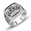 Ring Sculpture Silver Alloy Crown Vintage European Trendy 1pc 7 8 9 10 / Men
