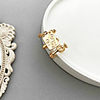 Ring Set Geometrical Face Weave Laugh Stylish European Trendy Korean Earrings Jewelry Gold For Christmas Anniversary Street Gift Festival 1 set