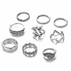 Ring Set Retro Vintage European Earrings Jewelry Silver For Halloween Party Evening Street Festival