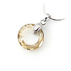 Ring Shaped Crystal Pendant - Champagne