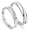 Ring Silver Alloy 2pcs Adjustable / Couple