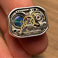 Ring Silver Alloy Gear Punk Rock 1pc 6 7 8 9 10 / Men