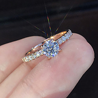 Ring Silver Platinum Plated Alloy 1pc 6 7 8 9 10 / Women