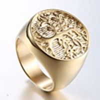 Ring Stylish Champagne Titanium Steel Steel Stainless Tree of Life Stylish Unique Design Punk 1pc 8 9 10 11 12 / Men