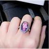 Ring Synthetic Amethyst Classic Silver Copper Flower Fashion 1pc Adjustable / Women