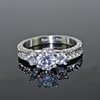 Ring Synthetic Diamond Solitaire Silver Stainless Steel Zircon Cubic Zirconia Crown Love Ladies Luxury Bridal 5 6 7 8 9 / Women