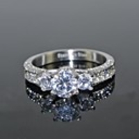 Ring Synthetic Diamond Solitaire Silver Stainless Steel Zircon Cubic Zirconia Crown Love Ladies Luxury Bridal 5 6 7 8 9 / Women