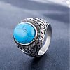Ring Turquoise Geometrical Black Blue Titanium Steel Stone Precious Vintage Fashion 1pc 9 10 / Men