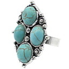 Ring Turquoise Green Turquoise Alloy Adjustable