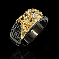 Ring Two Stone Black Brass Floral Theme Artistic Elegant Vintage 1pc 6 7 8 9 10 / Women